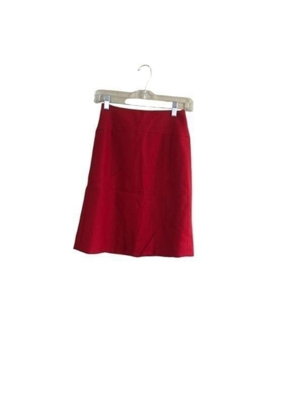 J.Crew red wool size 0 pencil skirt